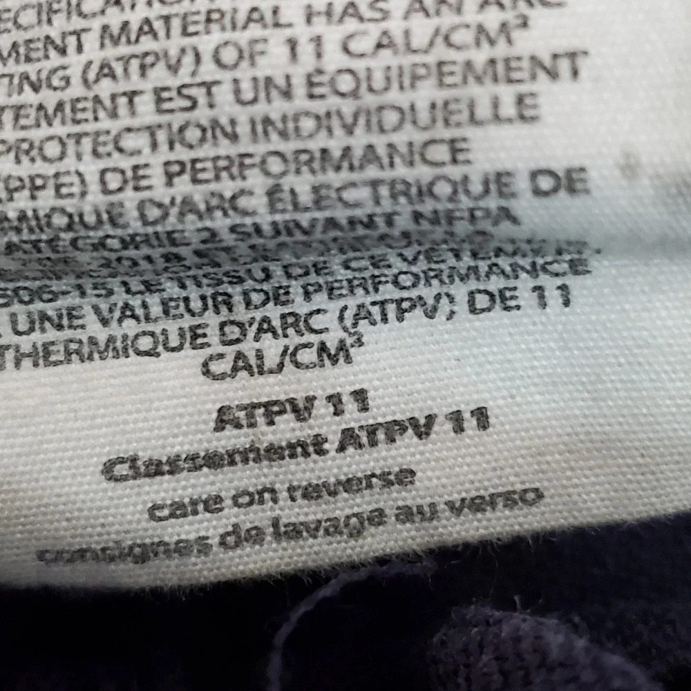 Carhartt FR Men Pants 36X30 Navy Cargo Twill Work Pants Zipper 29